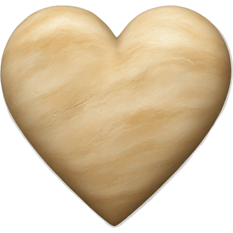 Travertine heart emoji