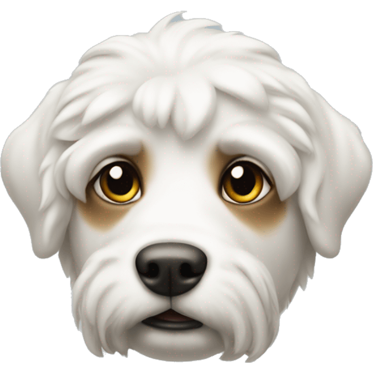 witte hulp hond emoji