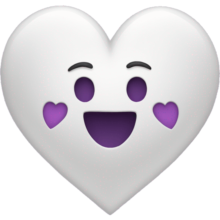 Mix white and purple heart emoji