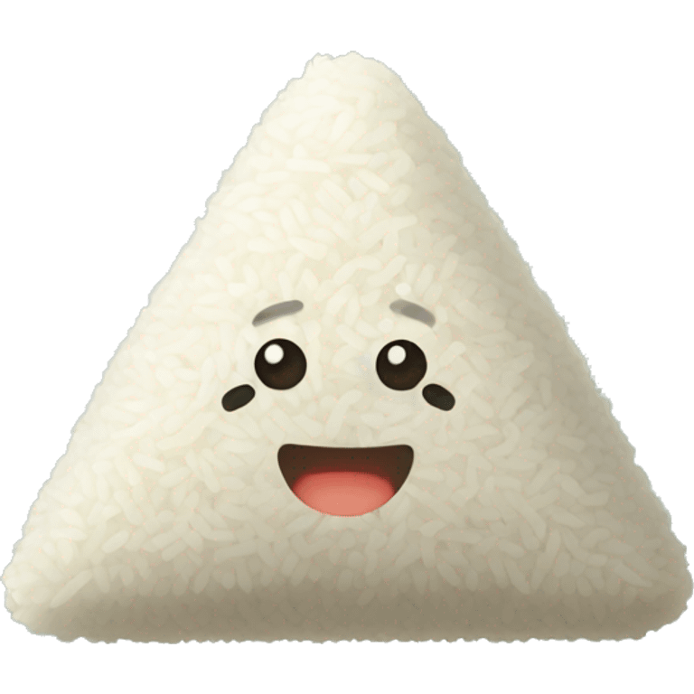 Triangular shape of rice ball emoji