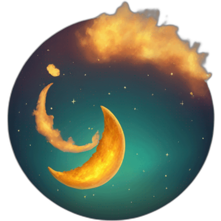 lune en feu emoji