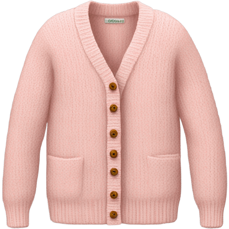 light pink knit cardigan emoji