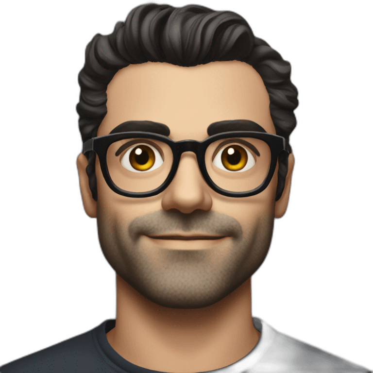 oscar isaac with glasses, clean shaven emoji