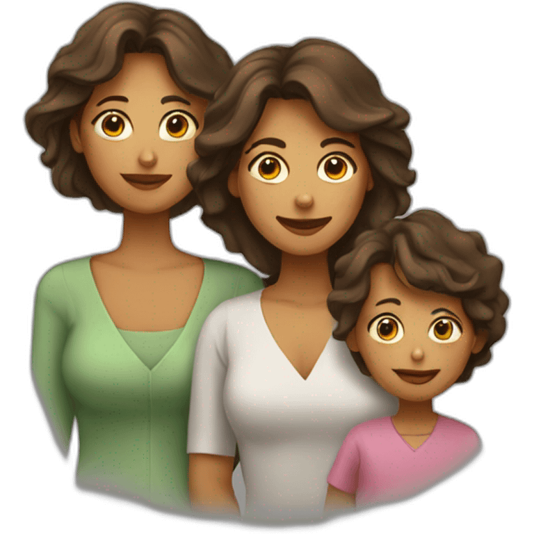 madre e hijos emoji