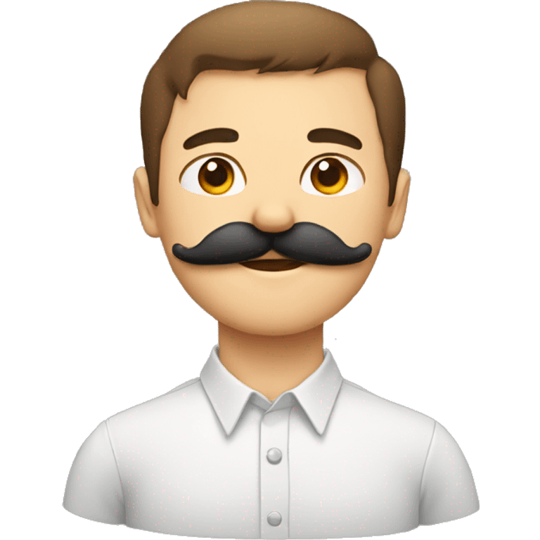 mustache, shirt, mole emoji