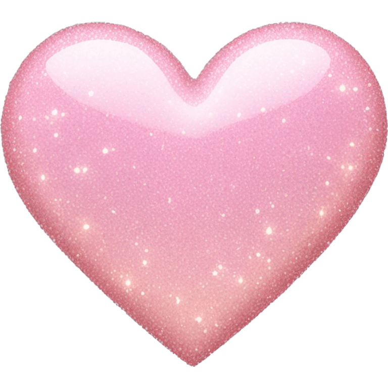 light pink heart with glitter emoji