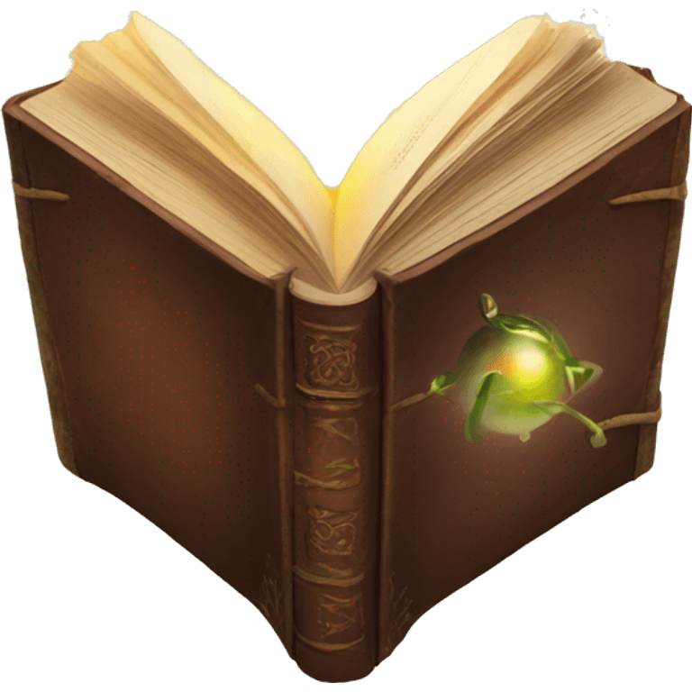 Fantasy book with world coming out emoji