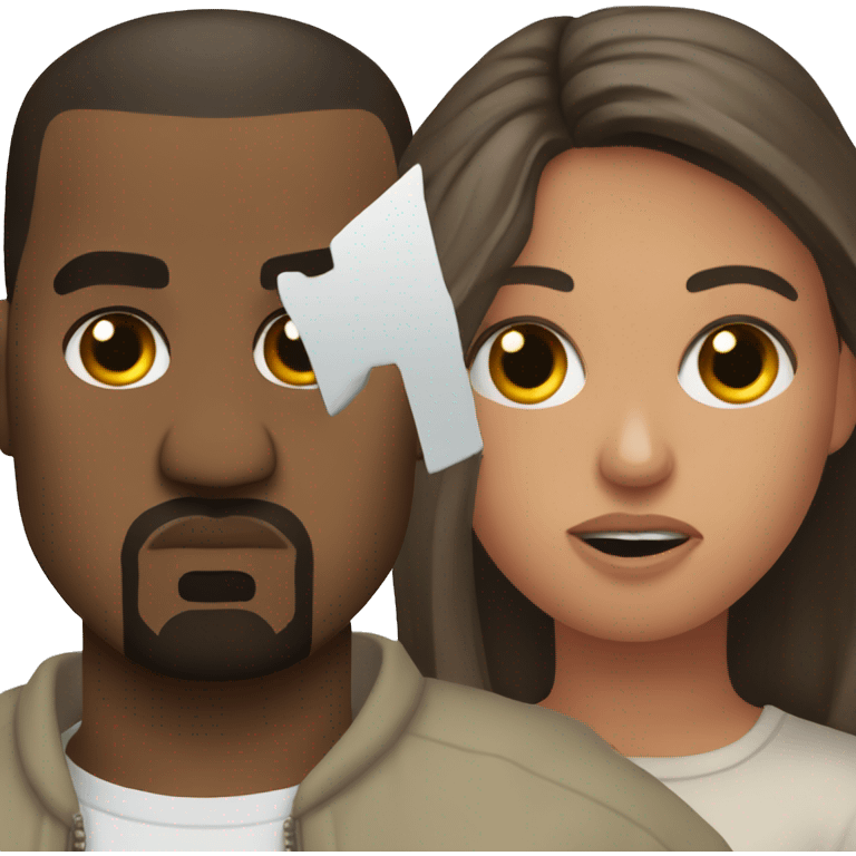 Kanye west frowning while thumbs  down  emoji