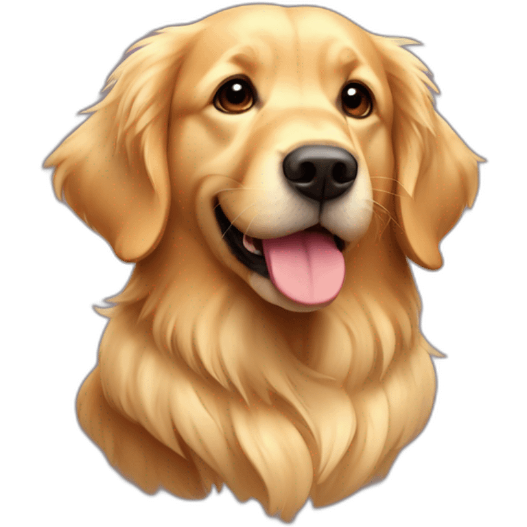 golden retriever con alas de mariposa emoji