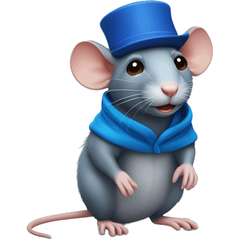 Rat with a blue hat on  emoji