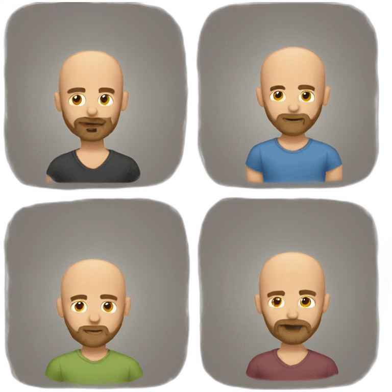 Beard-bald emoji