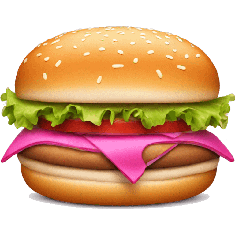 Pink burger emoji