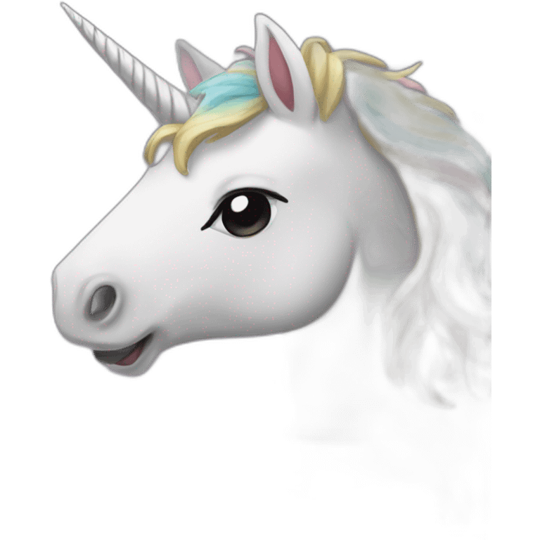 Unicorn typping on a Macbook emoji