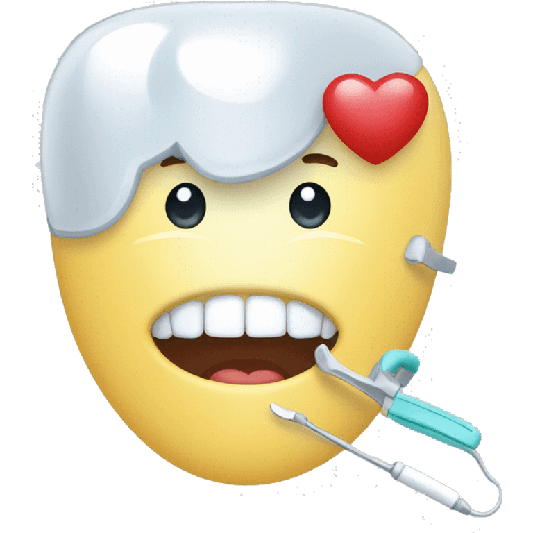 clinica dental con un letrero emoji