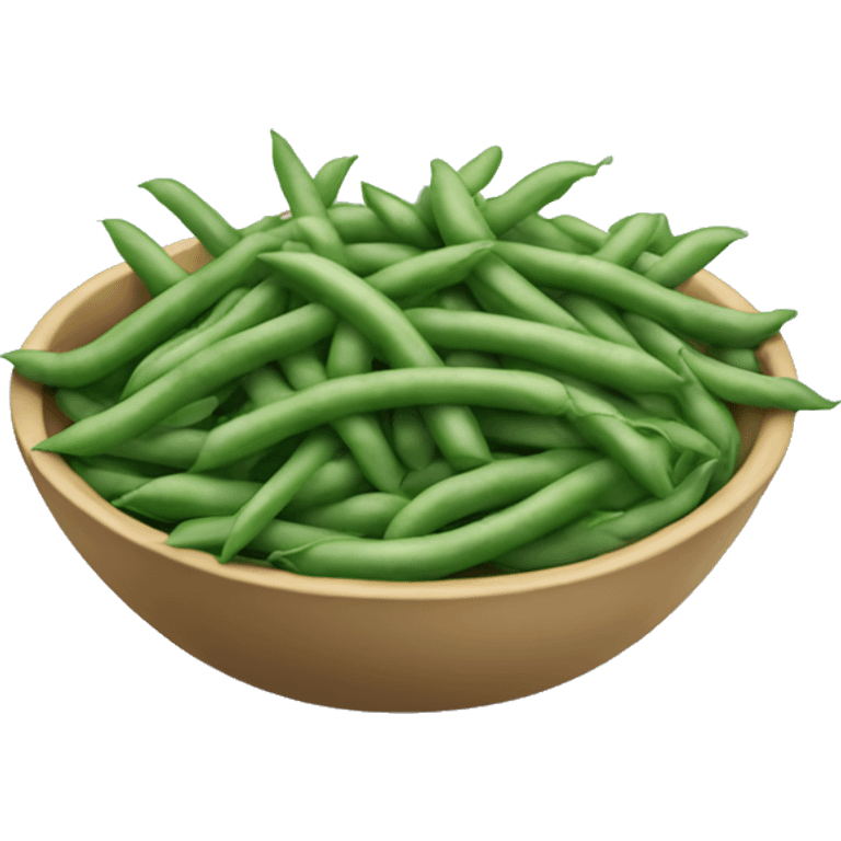 Bowl of green beans emoji