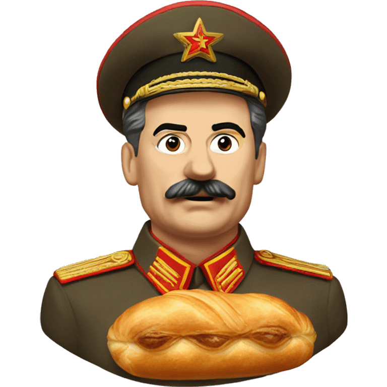 stalin with a croissant emoji