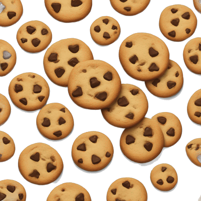 Plate of chocolate chip cookies emoji