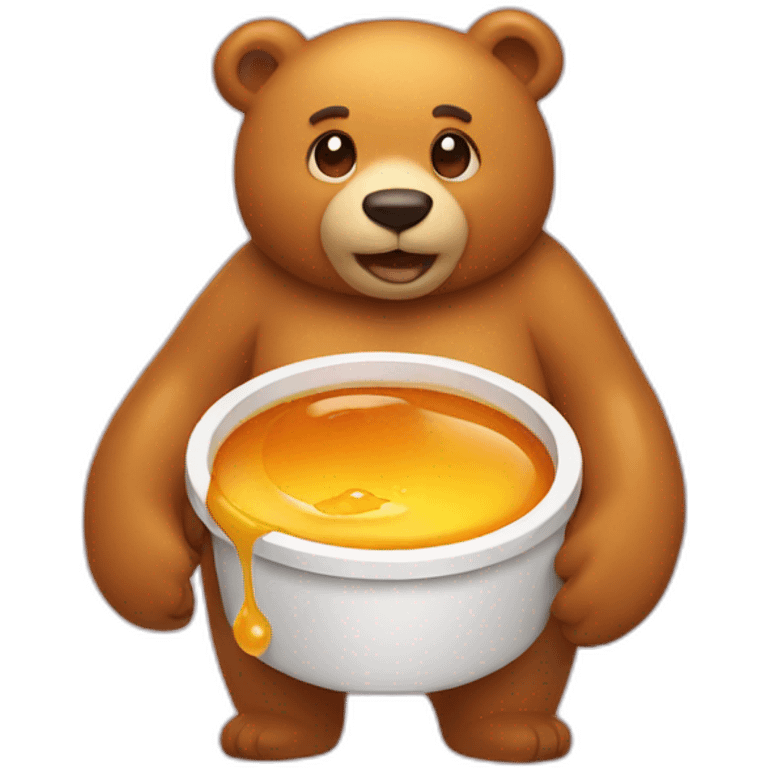 Bear in honey jam emoji