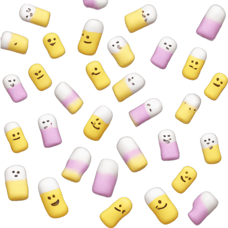 Realistic marshmallow Peeps candy isolated.  emoji