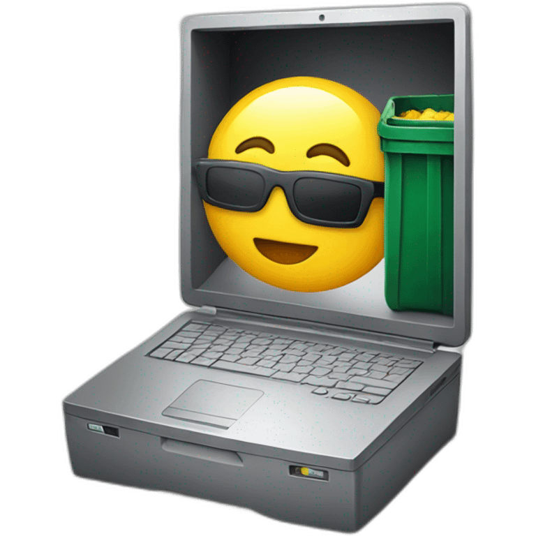 laptop in bin emoji