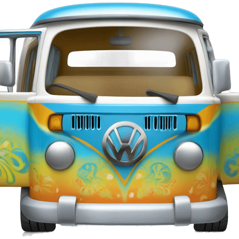 Mattel hot wheels Volkswagen Kool Kombi tooned car. emoji