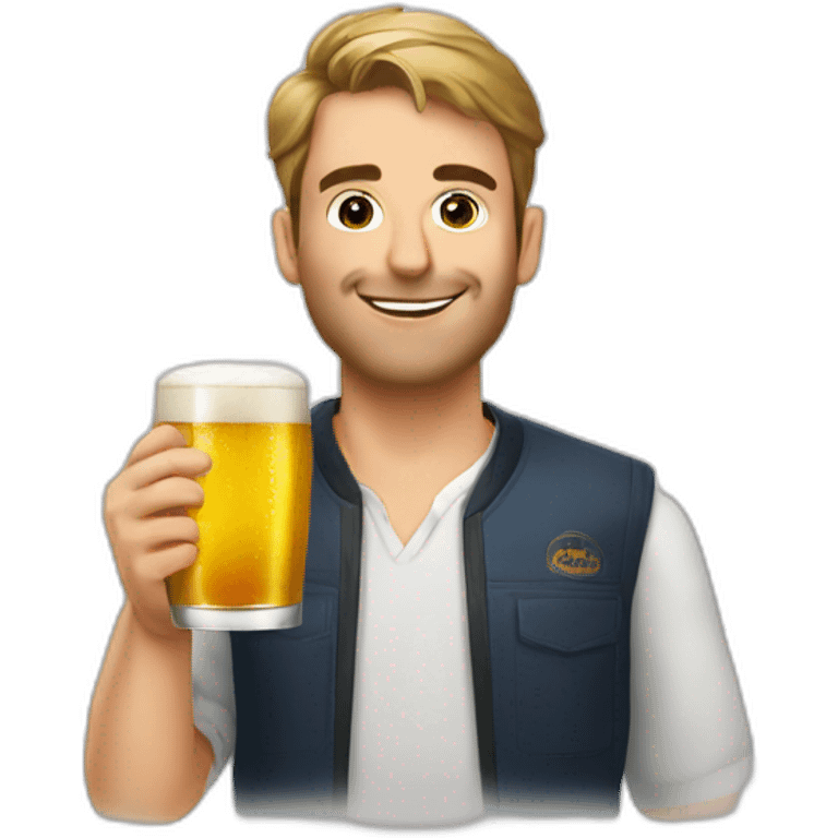 antoine dupont drink à beer emoji