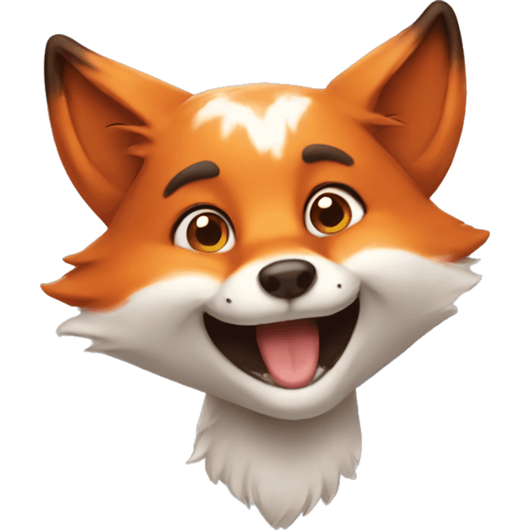 cute happy fox emoji