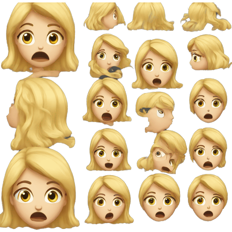 SHOCKED BLOND GIRL emoji