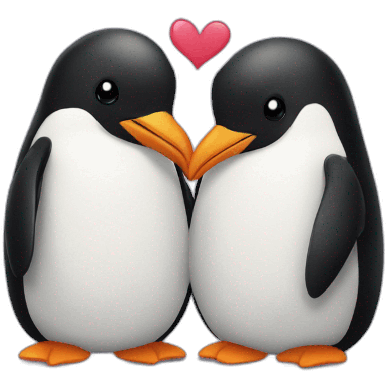 Penguin love emoji