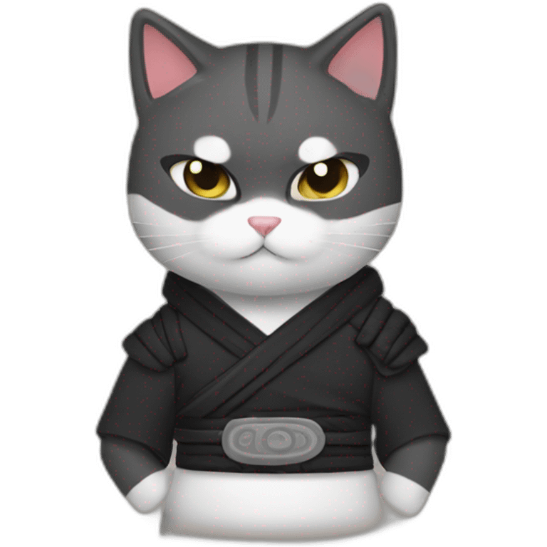 ninja cat, half body emoji