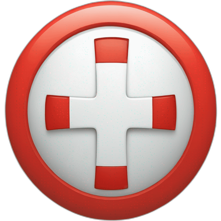 Red cross logo logistics emoji