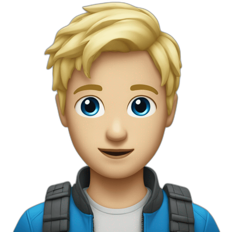 Garçon blond au yeux bleu emoji