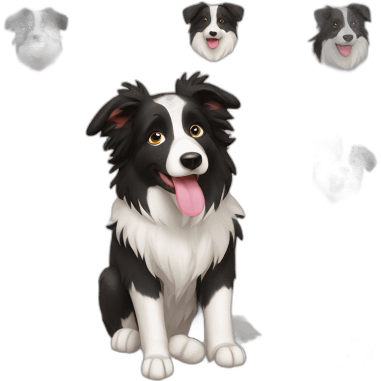 Border collie buongiorno emoji