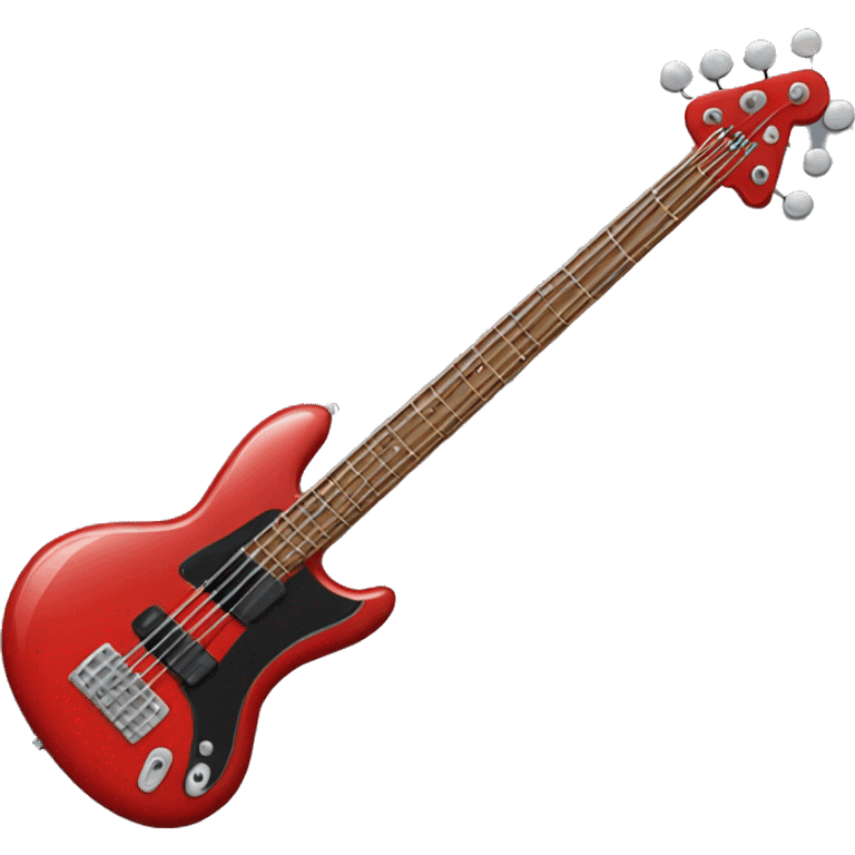 Red bass guitar emoji