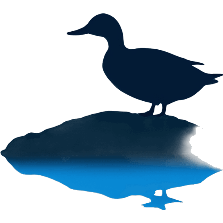 blue duck silhouette emoji