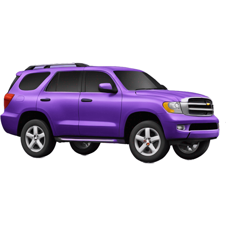 Realistic purple SUV car emoji