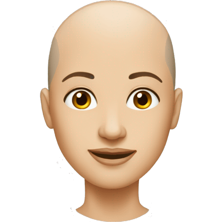 male bald woman brunette emoji