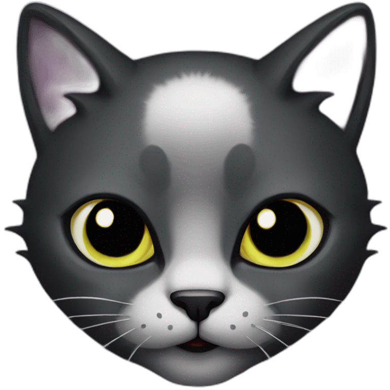 goth cat emoji