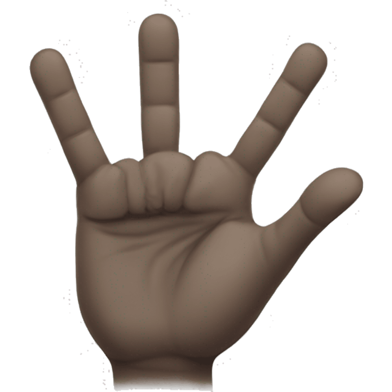 Hand with 4 fingers  emoji