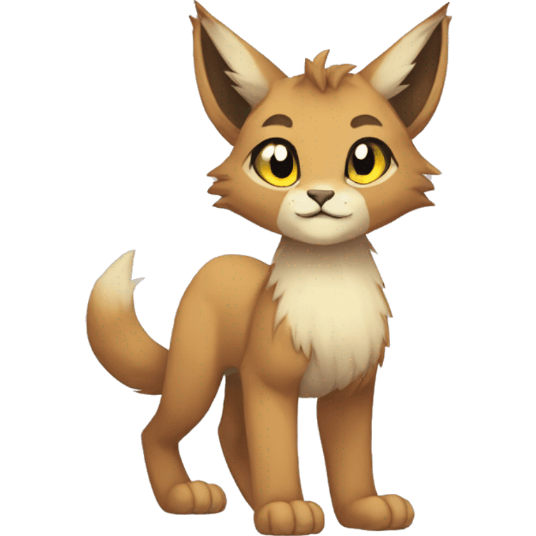 Anthropomorphic Furry-Sona-Fakemon Lynx-Caracal Full Body emoji