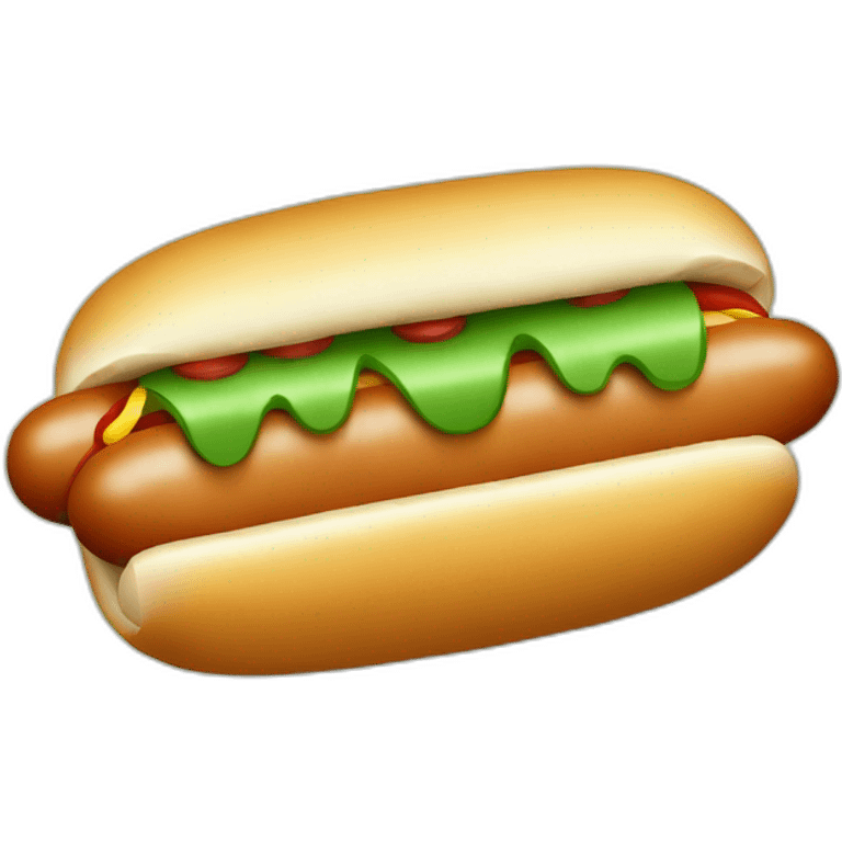 A hot dog with a face and legs and a green tshirt emoji