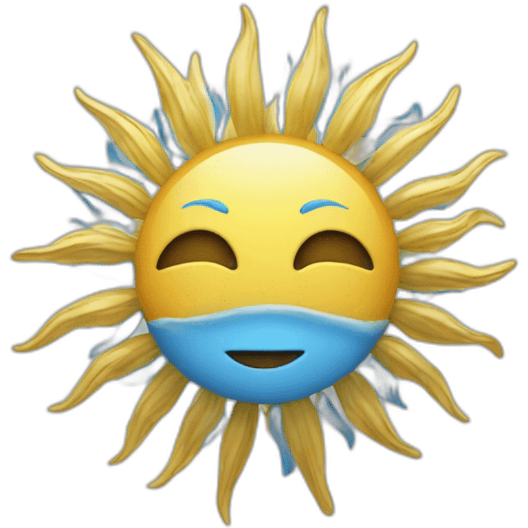 Soleil bleu emoji