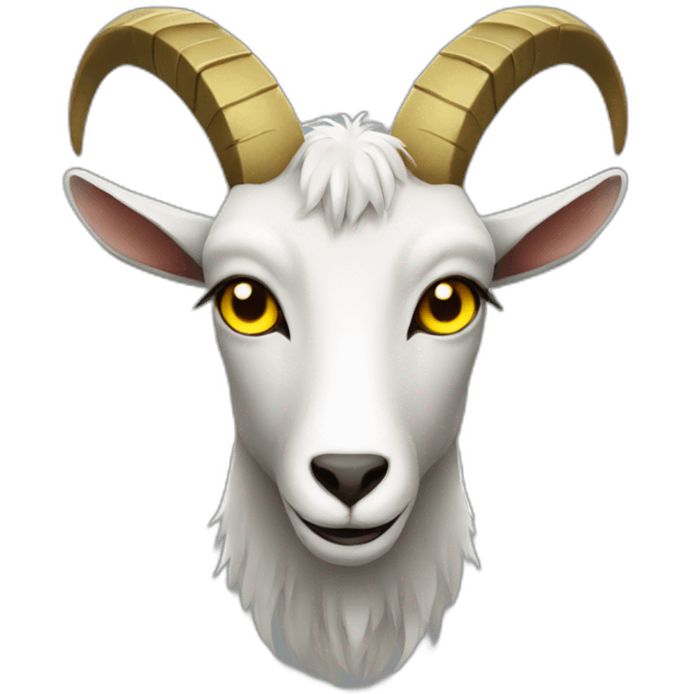 sinister goat with yellow eyes emoji