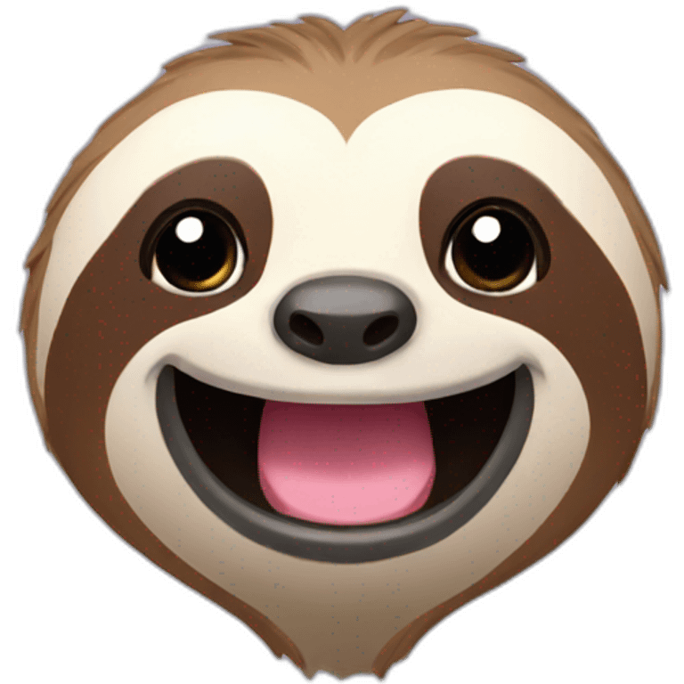 sloth smiling emoji