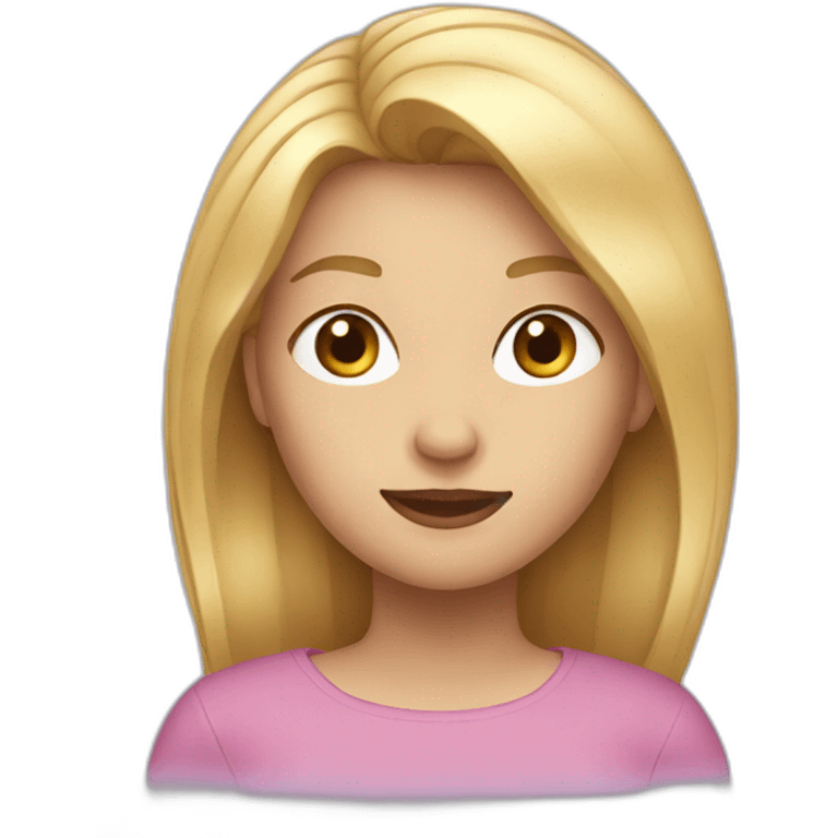 Anna with blond hair emoji