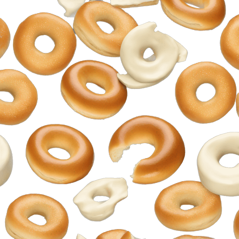 cream cheese bagel emoji