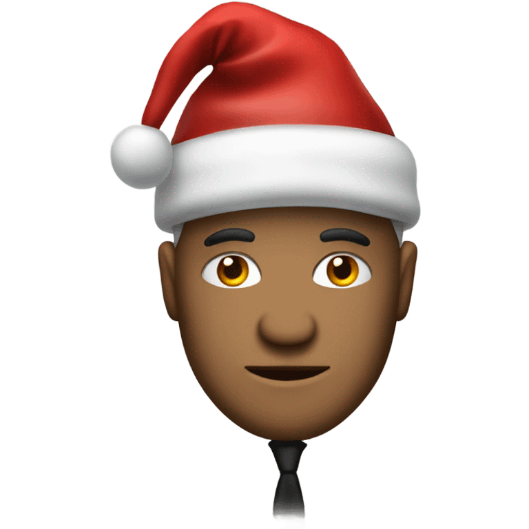 Mafioso man with Christmas hat emoji