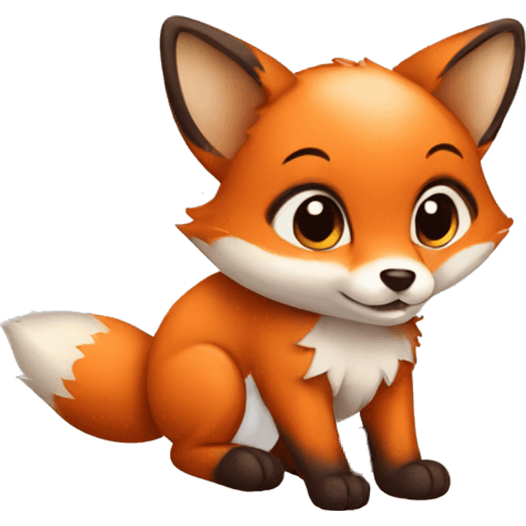 Baby cute fox emoji