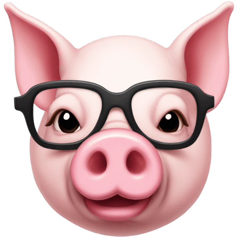 Pig with pink glasses emoji