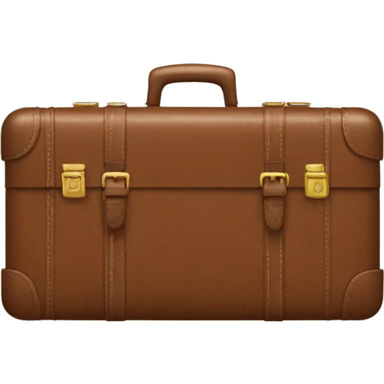 brown travel case emoji